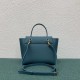 Celine Belt Nano Bag In Prussian Blue Grained Calfskin