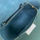 Celine Belt Nano Bag In Prussian Blue Grained Calfskin