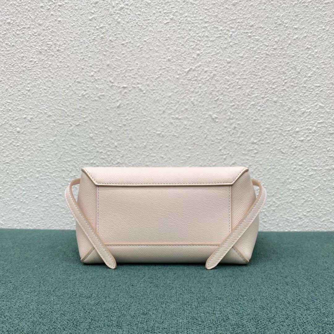 Celine Belt Nano Bag In Pale Pink Grained Calfskin