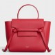 Celine Belt Nano Bag In Red Grained Calfskin