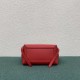 Celine Belt Nano Bag In Red Grained Calfskin