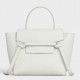 Celine Belt Nano Bag In White Grained Calfskin