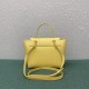 Celine Belt Nano Bag In Yellow Grained Calfskin