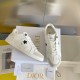 Dior Star Sneakers In White Calfskin and Suede