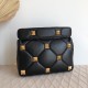 Valentino Roman Stud Medium Chain Bag In Black Nappa Leather