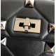 Valentino Roman Stud Medium Chain Bag with Black Hardware