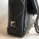 Valentino Roman Stud Medium Chain Bag with Black Hardware