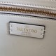 Valentino Roman Stud Large Chain Bag In White Nappa Leather