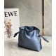 Loewe Mini Flamenco Clutch Bag In Atlantic Blue Calfskin