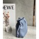 Loewe Mini Flamenco Clutch Bag In Atlantic Blue Calfskin