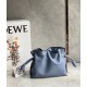 Loewe Mini Flamenco Clutch Bag In Atlantic Blue Calfskin