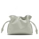 Loewe Mini Flamenco Clutch Bag In Ash Grey Calfskin