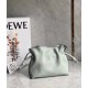 Loewe Mini Flamenco Clutch Bag In Ash Grey Calfskin