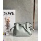 Loewe Mini Flamenco Clutch Bag In Ash Grey Calfskin