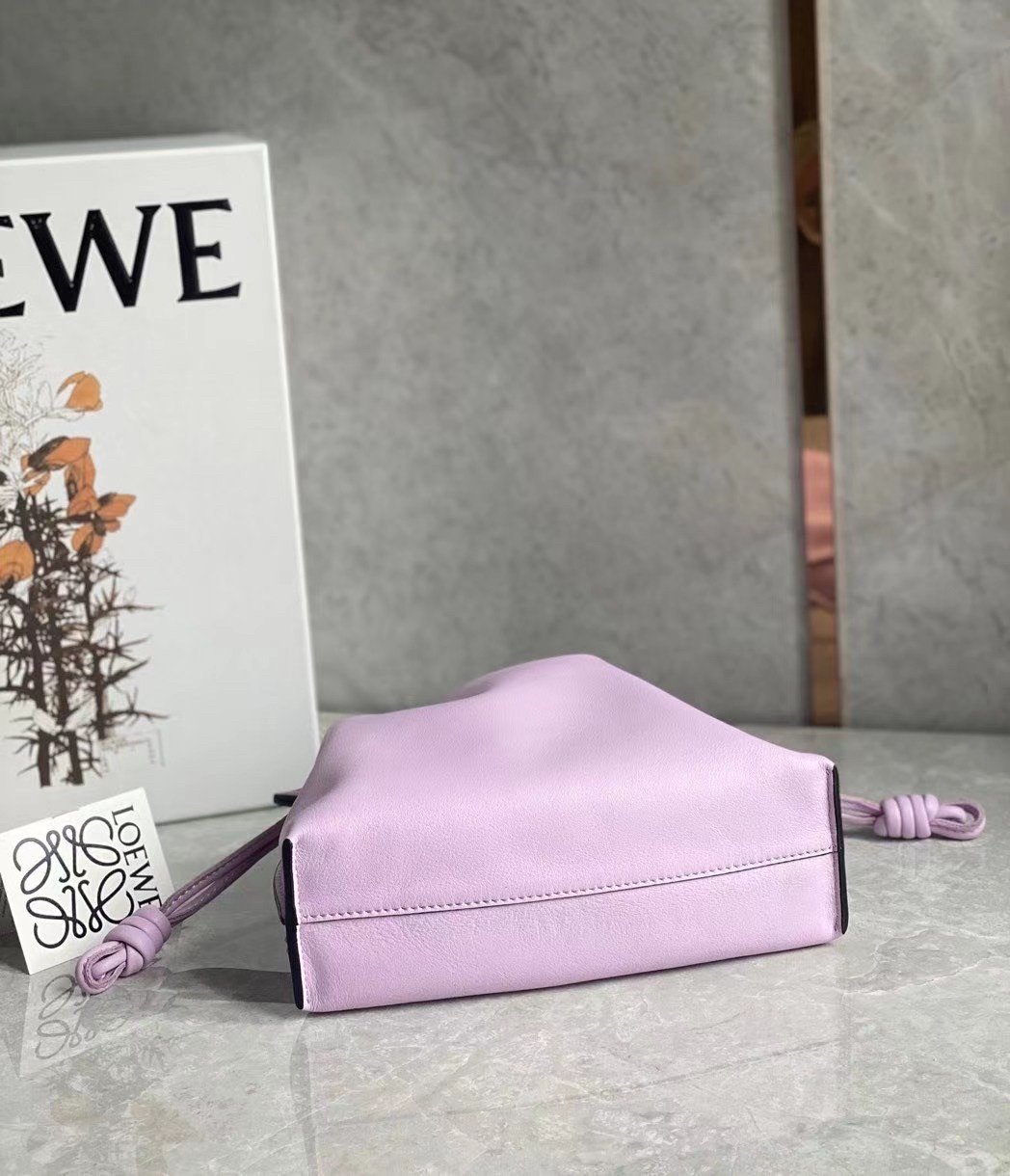 Loewe Mini Flamenco Clutch Bag In Bloom Orchid Calfskin