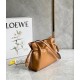 Loewe Mini Flamenco Clutch Bag In Brown Calfskin