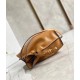 Loewe Mini Flamenco Clutch Bag In Brown Calfskin