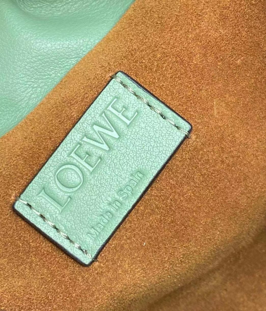 Loewe Mini Flamenco Clutch Bag In Rosemary Calfskin