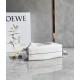 Loewe Mini Flamenco Clutch Bag In White Calfskin