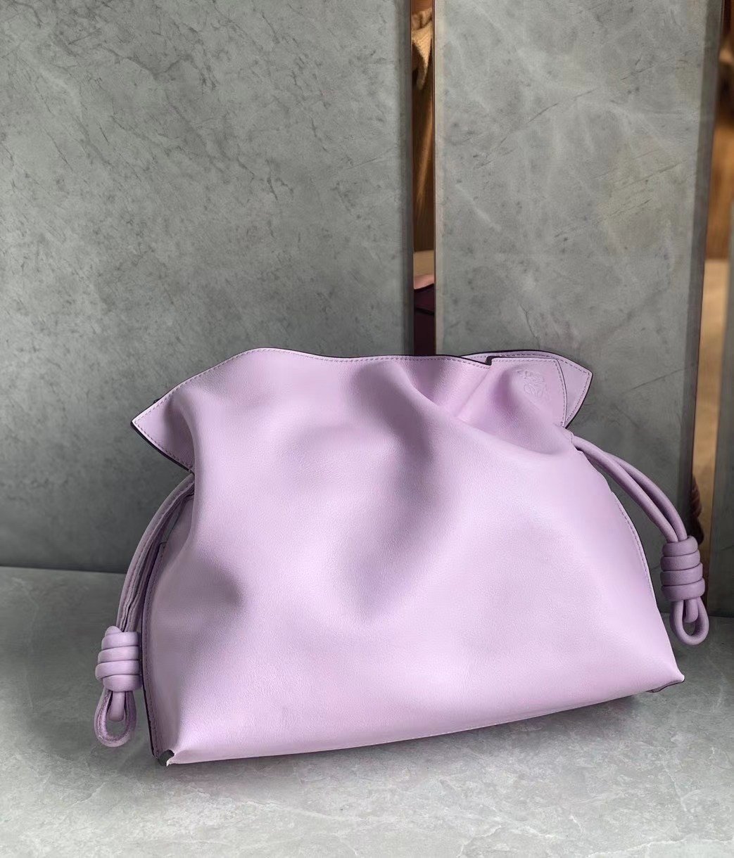 Loewe Flamenco Clutch Bag In Bloom Orchid Calfskin