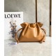 Loewe Flamenco Clutch Bag In Brown Calfskin