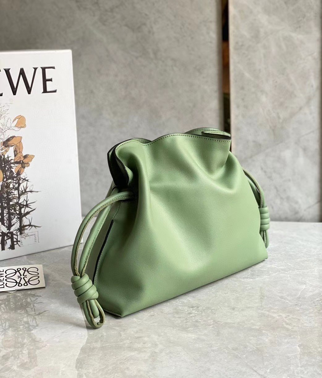 Loewe Flamenco Clutch Bag In Rosemary Calfskin