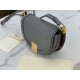 Fendi Moonlight Saddle Bag In Grey Calfskin