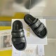 DIor Dio(r)evolution Slides Sandals In Black Cannage Calfskin