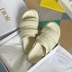 DIor Dio(r)evolution Slides Sandals In White Cannage Calfskin