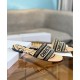 Dior Dway Slides In Beige Jute Canvas Embroidered with Union Motif