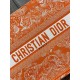 Dior Medium Book Tote Bag In Fluorescent Orange Toile de Jouy Reverse Embroidery