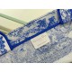 Dior Medium Book Tote Bag In Blue Transparent Toile de Jouy Canvas