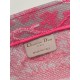 Dior Medium Book Tote Bag In Pink Transparent Toile de Jouy Canvas