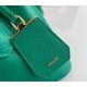 Prada Double Mini Bag In Green Saffiano Leather