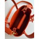 Prada Double Mini Bag In Orange Saffiano Leather