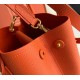 Prada Double Mini Bag In Orange Saffiano Leather