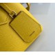 Prada Double Mini Bag In Yellow Saffiano Leather