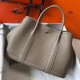 Hermes Garden Party 30 Bag In Tourterelle Clemence Leather