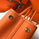 Hermes Garden Party 30 Bag In Orange Clemence Leather