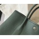 Hermes Garden Party 30 Bag In Vert Amande Clemence Leather