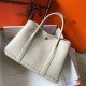 Hermes Garden Party 30 Bag In Beton Clemence Leather