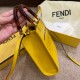 Fendi Mini Sunshine Shopper Bag In Yellow Leather