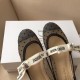 Dior Miss J'Adior Ballerina Flats In Dotted Swiss Tulle