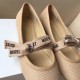 Dior Miss J'Adior Ballerina Flats In Nude Technical Canvas