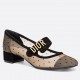 Dior Baby-D Ballet Flats In Black Dotted Swiss