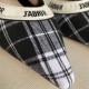 Dior J'Adior Ballet Flats In Black and White Tartan Fabric