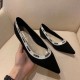 Dior J'Adior Embroidered Ballet Flats In Black Technical Canvas