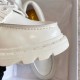 Dior Walker Boat Shoes In White Calfskin