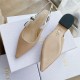 Dior J'Adior Slingback Ballerina Flats In Nude Technical Canvas