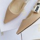 Dior J'Adior Slingback Ballerina Flats In Nude Technical Canvas